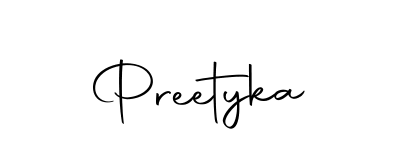 Design your own signature with our free online signature maker. With this signature software, you can create a handwritten (Autography-DOLnW) signature for name Preetyka. Preetyka signature style 10 images and pictures png