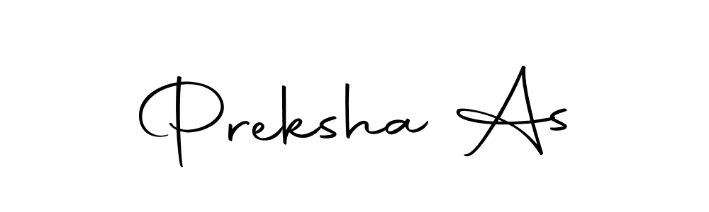 Make a beautiful signature design for name Preksha As. Use this online signature maker to create a handwritten signature for free. Preksha As signature style 10 images and pictures png