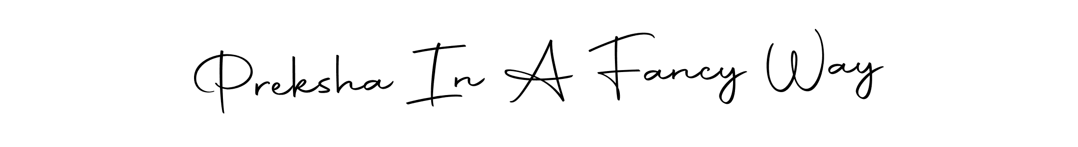 Autography-DOLnW is a professional signature style that is perfect for those who want to add a touch of class to their signature. It is also a great choice for those who want to make their signature more unique. Get Preksha In A Fancy Way name to fancy signature for free. Preksha In A Fancy Way signature style 10 images and pictures png