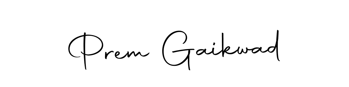 Create a beautiful signature design for name Prem Gaikwad. With this signature (Autography-DOLnW) fonts, you can make a handwritten signature for free. Prem Gaikwad signature style 10 images and pictures png