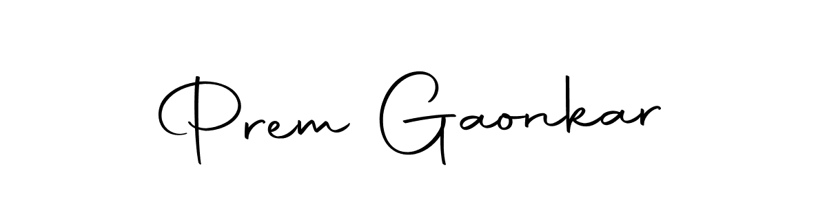 You can use this online signature creator to create a handwritten signature for the name Prem Gaonkar. This is the best online autograph maker. Prem Gaonkar signature style 10 images and pictures png