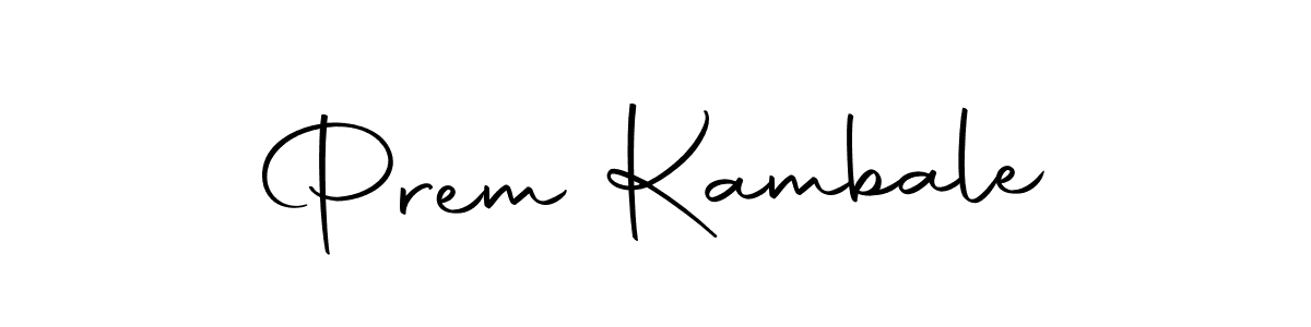 How to make Prem Kambale name signature. Use Autography-DOLnW style for creating short signs online. This is the latest handwritten sign. Prem Kambale signature style 10 images and pictures png