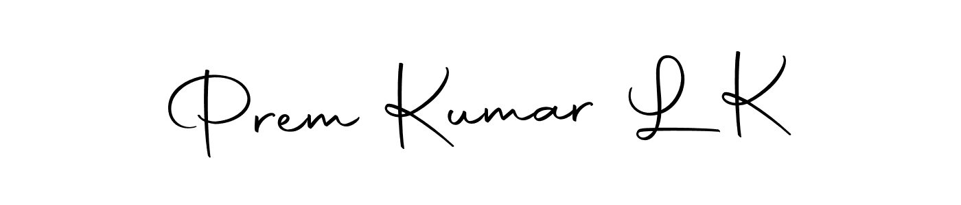 Create a beautiful signature design for name Prem Kumar L K. With this signature (Autography-DOLnW) fonts, you can make a handwritten signature for free. Prem Kumar L K signature style 10 images and pictures png