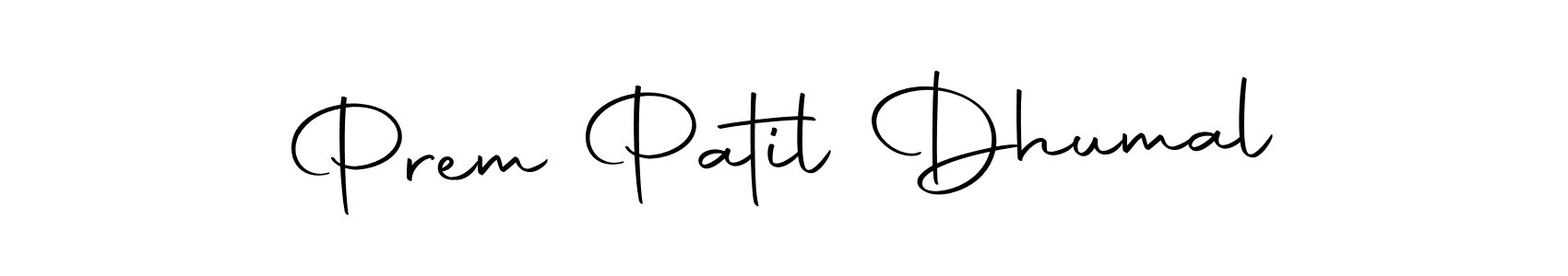 Create a beautiful signature design for name Prem Patil Dhumal. With this signature (Autography-DOLnW) fonts, you can make a handwritten signature for free. Prem Patil Dhumal signature style 10 images and pictures png