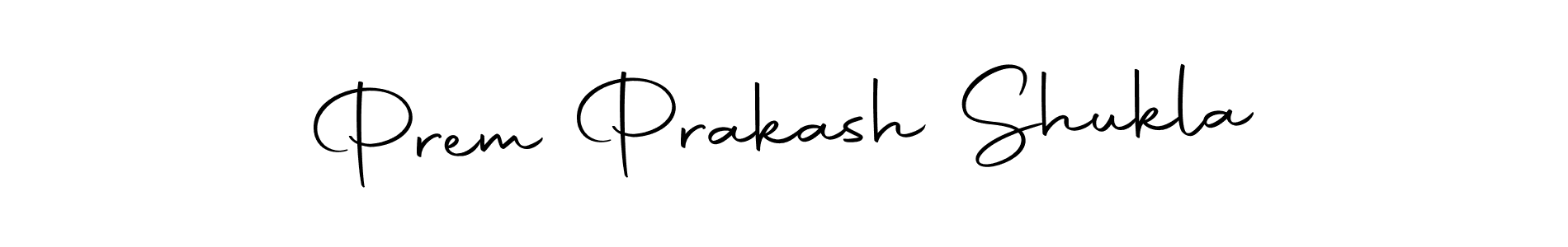 How to make Prem Prakash Shukla name signature. Use Autography-DOLnW style for creating short signs online. This is the latest handwritten sign. Prem Prakash Shukla signature style 10 images and pictures png