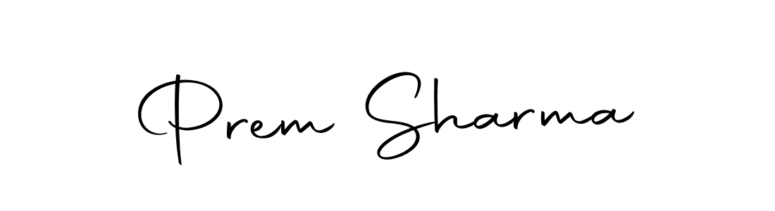 Create a beautiful signature design for name Prem Sharma. With this signature (Autography-DOLnW) fonts, you can make a handwritten signature for free. Prem Sharma signature style 10 images and pictures png