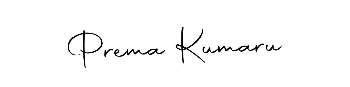 Design your own signature with our free online signature maker. With this signature software, you can create a handwritten (Autography-DOLnW) signature for name Prema Kumaru. Prema Kumaru signature style 10 images and pictures png