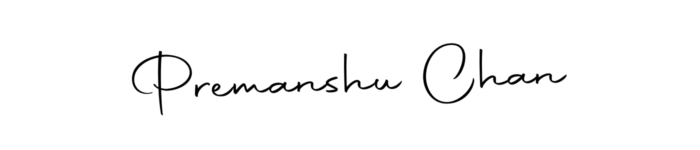 Use a signature maker to create a handwritten signature online. With this signature software, you can design (Autography-DOLnW) your own signature for name Premanshu Chan. Premanshu Chan signature style 10 images and pictures png