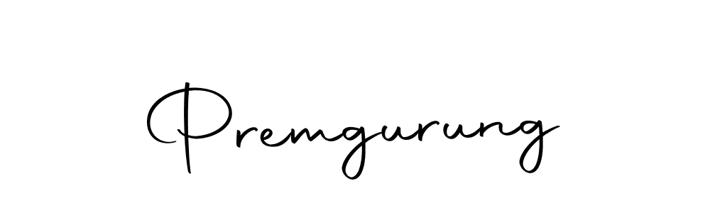 Design your own signature with our free online signature maker. With this signature software, you can create a handwritten (Autography-DOLnW) signature for name Premgurung. Premgurung signature style 10 images and pictures png