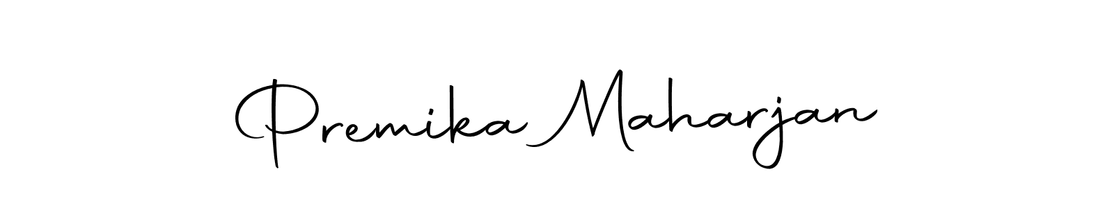 How to make Premika Maharjan name signature. Use Autography-DOLnW style for creating short signs online. This is the latest handwritten sign. Premika Maharjan signature style 10 images and pictures png
