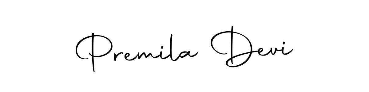 How to make Premila Devi name signature. Use Autography-DOLnW style for creating short signs online. This is the latest handwritten sign. Premila Devi signature style 10 images and pictures png