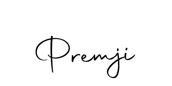 Use a signature maker to create a handwritten signature online. With this signature software, you can design (Autography-DOLnW) your own signature for name Premji. Premji signature style 10 images and pictures png