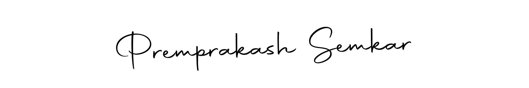 How to make Premprakash Semkar name signature. Use Autography-DOLnW style for creating short signs online. This is the latest handwritten sign. Premprakash Semkar signature style 10 images and pictures png