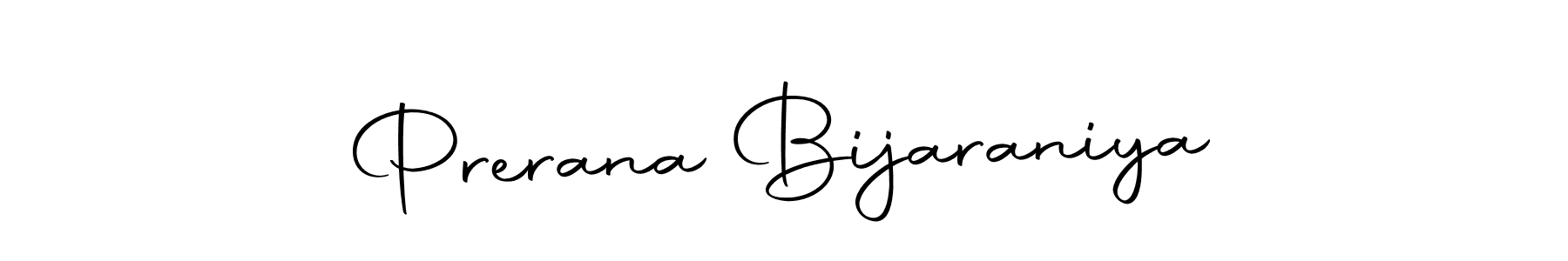 How to make Prerana Bijaraniya name signature. Use Autography-DOLnW style for creating short signs online. This is the latest handwritten sign. Prerana Bijaraniya signature style 10 images and pictures png
