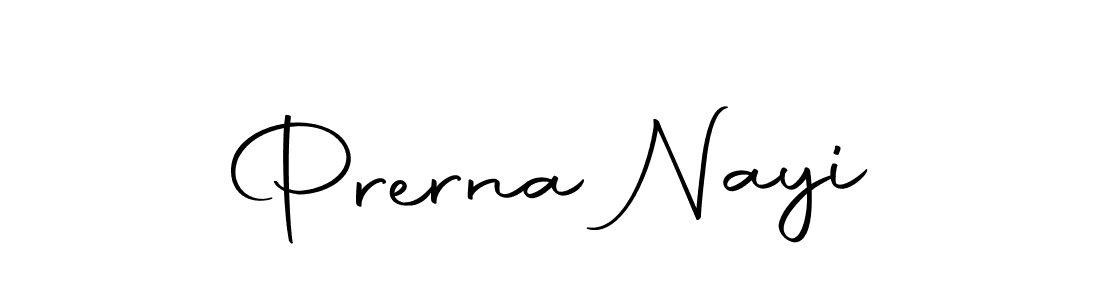 How to make Prerna Nayi name signature. Use Autography-DOLnW style for creating short signs online. This is the latest handwritten sign. Prerna Nayi signature style 10 images and pictures png