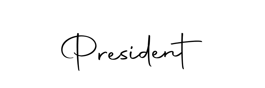 Design your own signature with our free online signature maker. With this signature software, you can create a handwritten (Autography-DOLnW) signature for name President. President signature style 10 images and pictures png