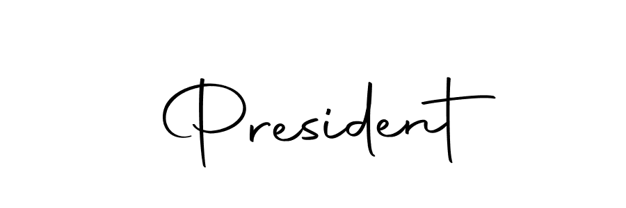 Design your own signature with our free online signature maker. With this signature software, you can create a handwritten (Autography-DOLnW) signature for name President. President signature style 10 images and pictures png