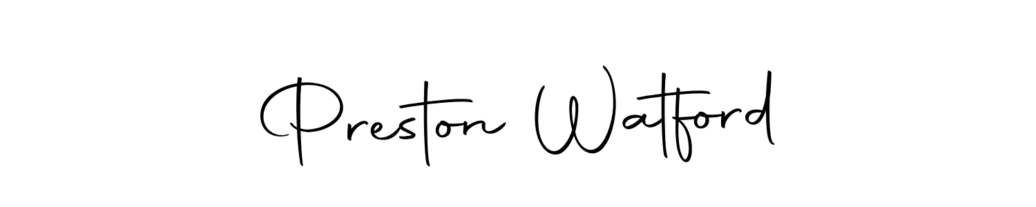 Make a beautiful signature design for name Preston Watford. Use this online signature maker to create a handwritten signature for free. Preston Watford signature style 10 images and pictures png