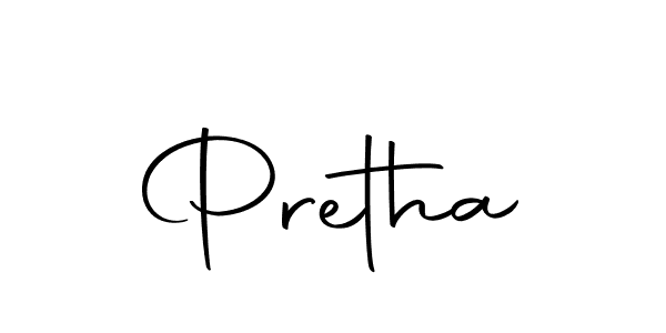 Pretha stylish signature style. Best Handwritten Sign (Autography-DOLnW) for my name. Handwritten Signature Collection Ideas for my name Pretha. Pretha signature style 10 images and pictures png