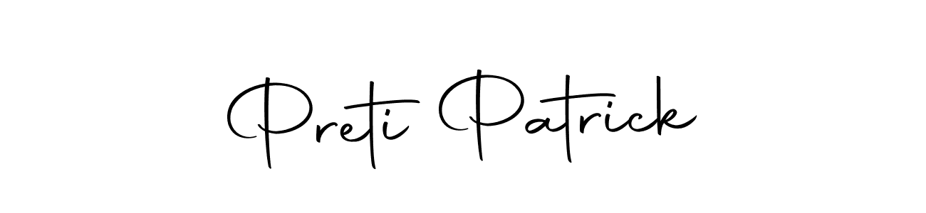Design your own signature with our free online signature maker. With this signature software, you can create a handwritten (Autography-DOLnW) signature for name Preti Patrick. Preti Patrick signature style 10 images and pictures png