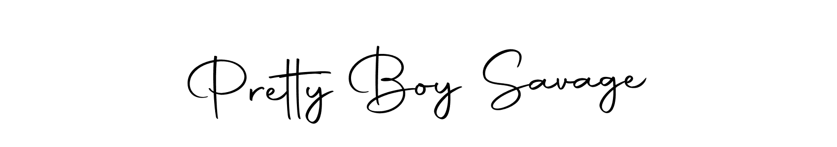 Design your own signature with our free online signature maker. With this signature software, you can create a handwritten (Autography-DOLnW) signature for name Pretty Boy Savage. Pretty Boy Savage signature style 10 images and pictures png
