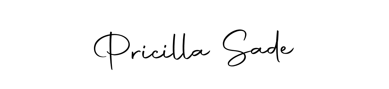 This is the best signature style for the Pricilla Sade name. Also you like these signature font (Autography-DOLnW). Mix name signature. Pricilla Sade signature style 10 images and pictures png