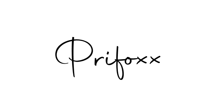 Use a signature maker to create a handwritten signature online. With this signature software, you can design (Autography-DOLnW) your own signature for name Prifoxx. Prifoxx signature style 10 images and pictures png
