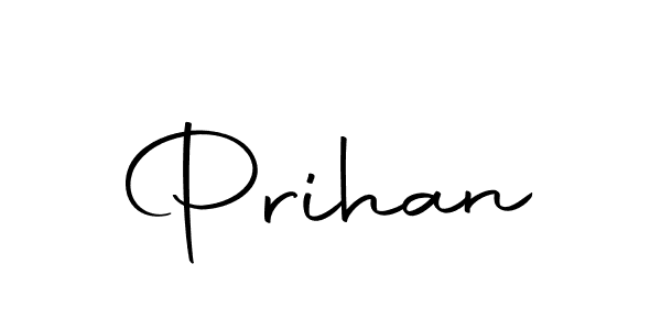 Design your own signature with our free online signature maker. With this signature software, you can create a handwritten (Autography-DOLnW) signature for name Prihan. Prihan signature style 10 images and pictures png