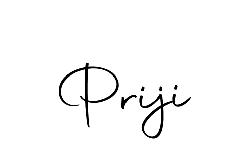 Design your own signature with our free online signature maker. With this signature software, you can create a handwritten (Autography-DOLnW) signature for name Priji. Priji signature style 10 images and pictures png