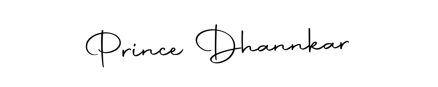 How to make Prince Dhannkar name signature. Use Autography-DOLnW style for creating short signs online. This is the latest handwritten sign. Prince Dhannkar signature style 10 images and pictures png