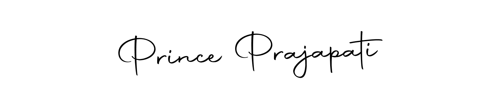 Design your own signature with our free online signature maker. With this signature software, you can create a handwritten (Autography-DOLnW) signature for name Prince Prajapati. Prince Prajapati signature style 10 images and pictures png