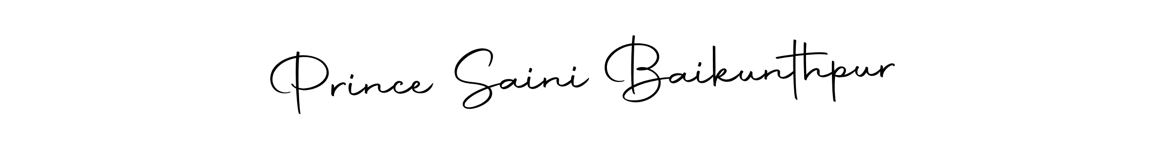 How to make Prince Saini Baikunthpur name signature. Use Autography-DOLnW style for creating short signs online. This is the latest handwritten sign. Prince Saini Baikunthpur signature style 10 images and pictures png