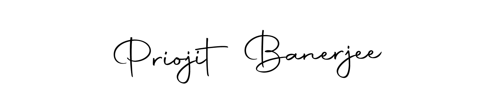 How to make Priojit Banerjee name signature. Use Autography-DOLnW style for creating short signs online. This is the latest handwritten sign. Priojit Banerjee signature style 10 images and pictures png