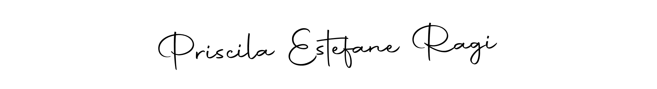 How to make Priscila Estefane Ragi name signature. Use Autography-DOLnW style for creating short signs online. This is the latest handwritten sign. Priscila Estefane Ragi signature style 10 images and pictures png