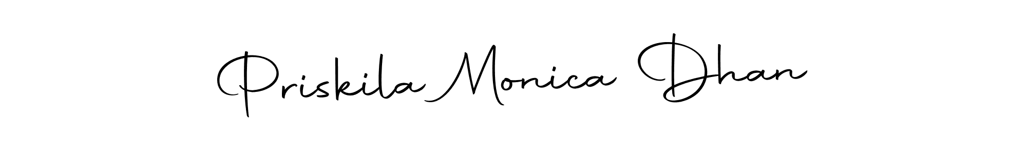 Make a beautiful signature design for name Priskila Monica Dhan. With this signature (Autography-DOLnW) style, you can create a handwritten signature for free. Priskila Monica Dhan signature style 10 images and pictures png