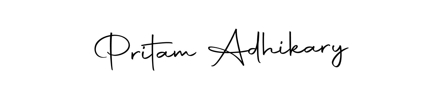 Design your own signature with our free online signature maker. With this signature software, you can create a handwritten (Autography-DOLnW) signature for name Pritam Adhikary. Pritam Adhikary signature style 10 images and pictures png