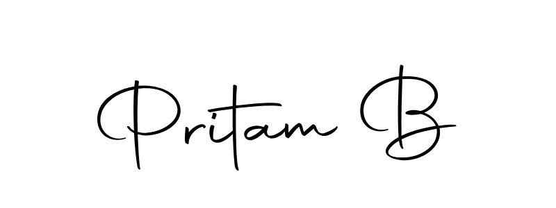 Make a beautiful signature design for name Pritam B. With this signature (Autography-DOLnW) style, you can create a handwritten signature for free. Pritam B signature style 10 images and pictures png