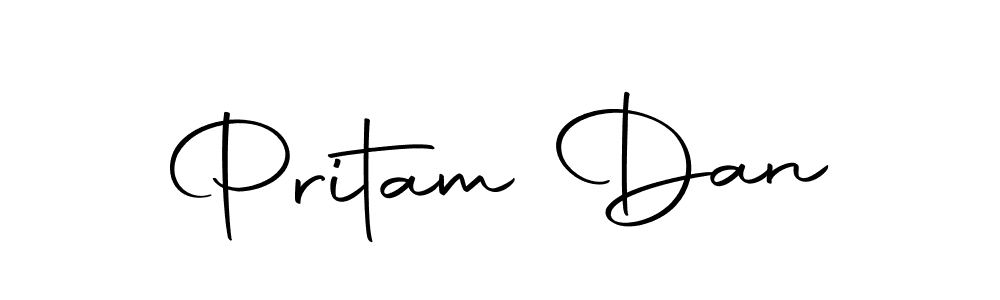 How to make Pritam Dan name signature. Use Autography-DOLnW style for creating short signs online. This is the latest handwritten sign. Pritam Dan signature style 10 images and pictures png