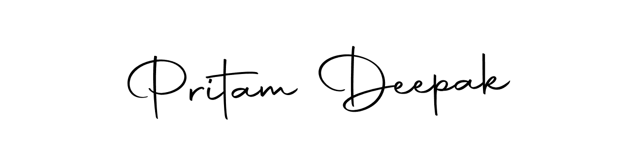 Also we have Pritam Deepak name is the best signature style. Create professional handwritten signature collection using Autography-DOLnW autograph style. Pritam Deepak signature style 10 images and pictures png