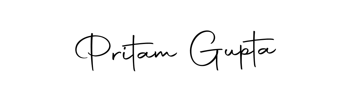 Create a beautiful signature design for name Pritam Gupta. With this signature (Autography-DOLnW) fonts, you can make a handwritten signature for free. Pritam Gupta signature style 10 images and pictures png