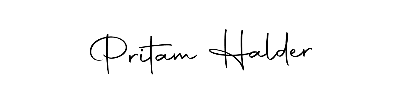 Create a beautiful signature design for name Pritam Halder. With this signature (Autography-DOLnW) fonts, you can make a handwritten signature for free. Pritam Halder signature style 10 images and pictures png