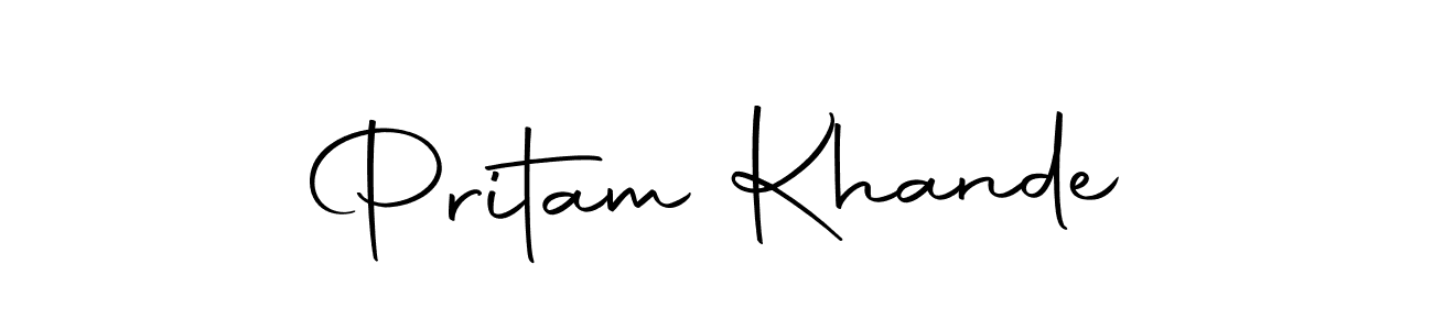 Make a beautiful signature design for name Pritam Khande. Use this online signature maker to create a handwritten signature for free. Pritam Khande signature style 10 images and pictures png