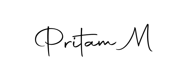 It looks lik you need a new signature style for name Pritam M. Design unique handwritten (Autography-DOLnW) signature with our free signature maker in just a few clicks. Pritam M signature style 10 images and pictures png