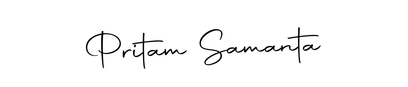 How to make Pritam Samanta name signature. Use Autography-DOLnW style for creating short signs online. This is the latest handwritten sign. Pritam Samanta signature style 10 images and pictures png