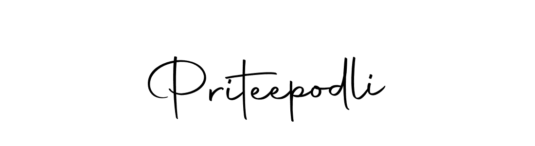 Make a beautiful signature design for name Priteepodli. With this signature (Autography-DOLnW) style, you can create a handwritten signature for free. Priteepodli signature style 10 images and pictures png