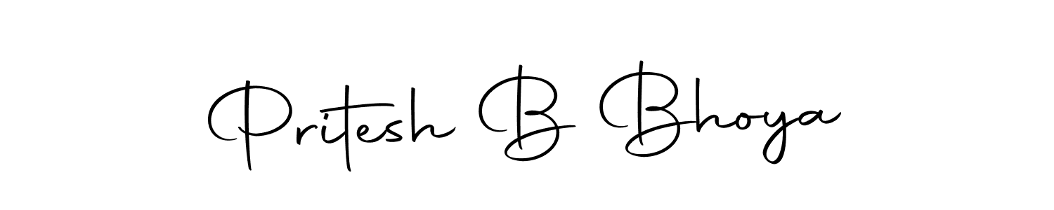 Make a beautiful signature design for name Pritesh B Bhoya. With this signature (Autography-DOLnW) style, you can create a handwritten signature for free. Pritesh B Bhoya signature style 10 images and pictures png