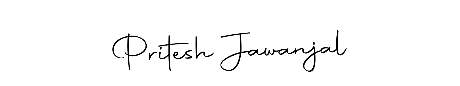 How to make Pritesh Jawanjal name signature. Use Autography-DOLnW style for creating short signs online. This is the latest handwritten sign. Pritesh Jawanjal signature style 10 images and pictures png