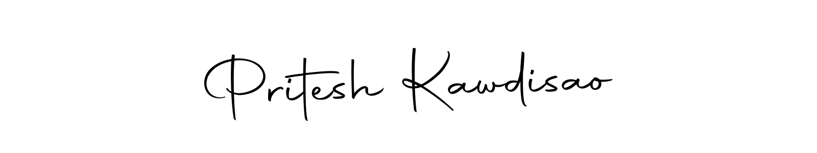It looks lik you need a new signature style for name Pritesh Kawdisao. Design unique handwritten (Autography-DOLnW) signature with our free signature maker in just a few clicks. Pritesh Kawdisao signature style 10 images and pictures png