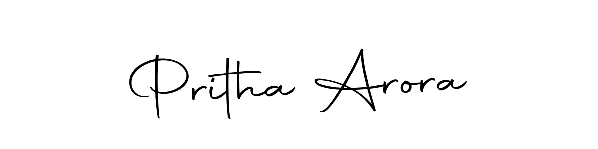 Use a signature maker to create a handwritten signature online. With this signature software, you can design (Autography-DOLnW) your own signature for name Pritha Arora. Pritha Arora signature style 10 images and pictures png