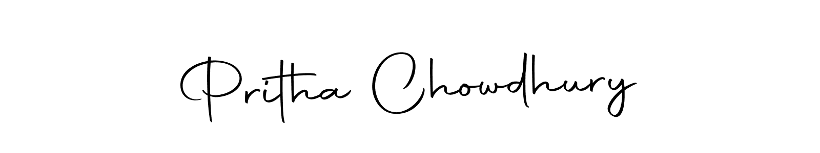 Create a beautiful signature design for name Pritha Chowdhury. With this signature (Autography-DOLnW) fonts, you can make a handwritten signature for free. Pritha Chowdhury signature style 10 images and pictures png